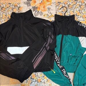2 cropped windbreakers